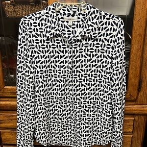 Alexander Jordan Black and White Geometric Women’s Blouse